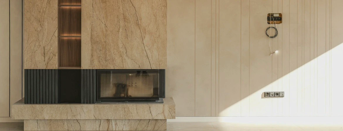 Marmurowa obudowa kominka